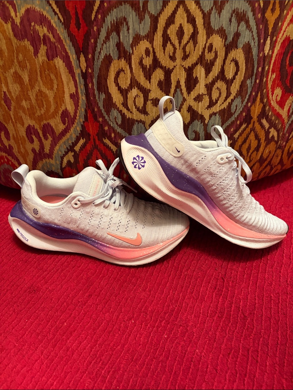 Nike ReactX Women's White Pink Purple Gradient Running Shoes